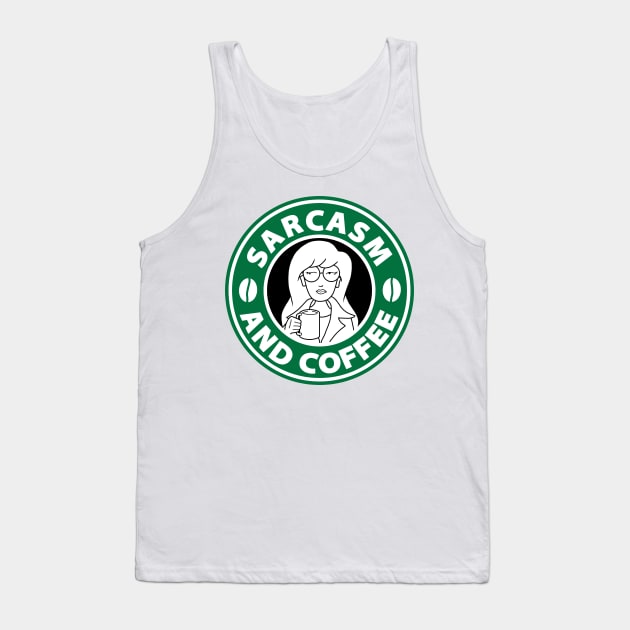 Sarcasm and Coffee Tank Top by Fra_Stiller